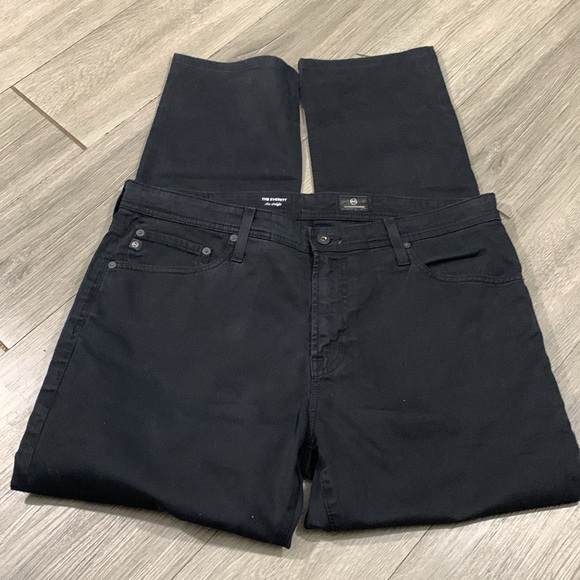 Ag Adriano Goldschmied “The Everett Slim Straight” Black Stretch 5 Pkt Style - Picture 6 of 10